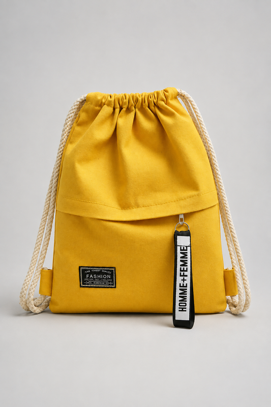 Canvas Drawstring Backpack | Women | Large Capacity | Lightweight Casual School Bag | Steven & Levon