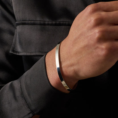 Classic Cuff Bracelet | Men | Stainless Steel | Silver, Gold & Rose Gold | 5mm Cuff | Steven & Levon