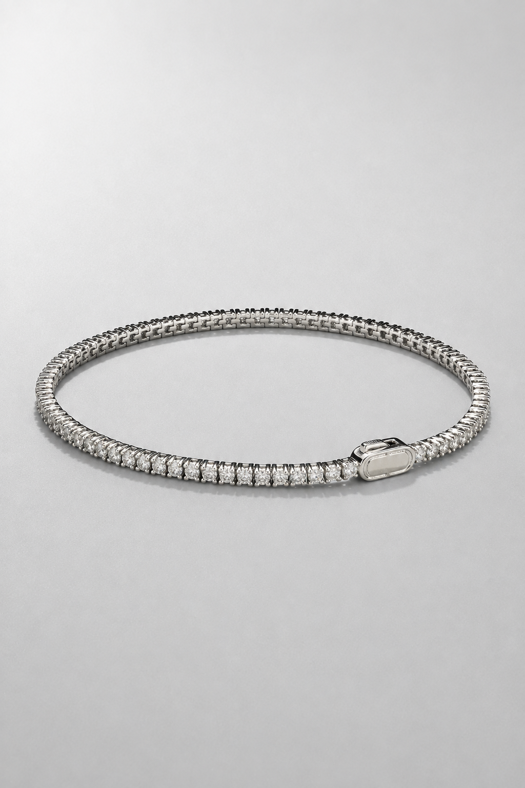 Tennis Bracelet | Men | Stainless Steel | Silver & Gold | 2mm Crystal Design | Steven & Levon