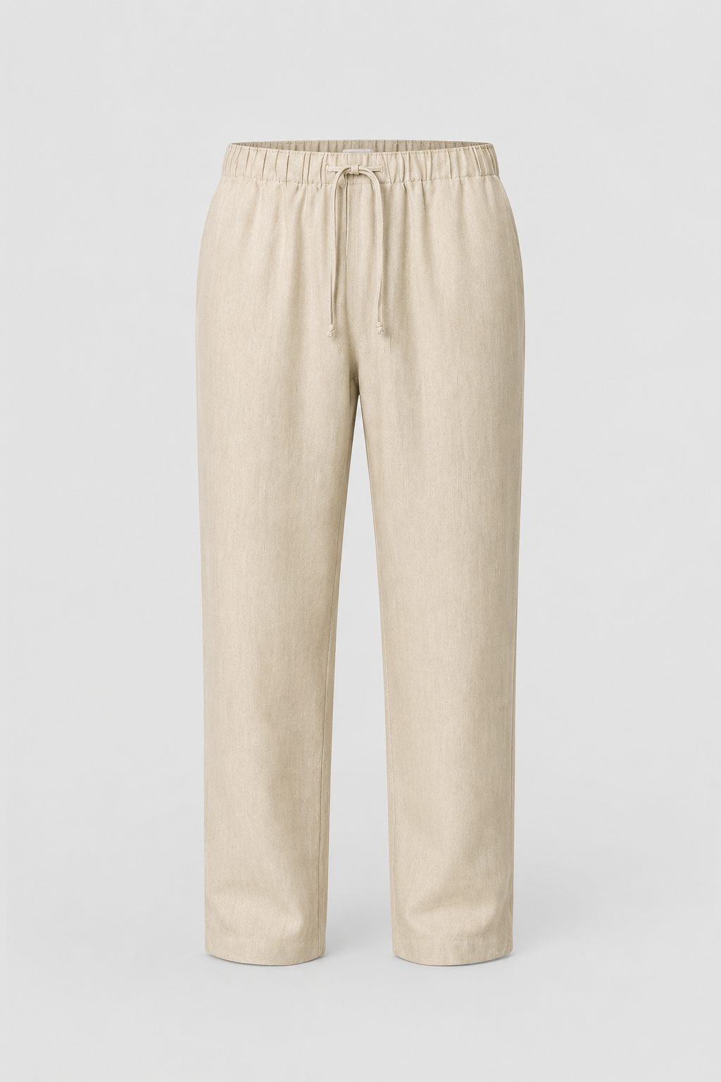 Men's Linen Blend Trousers | Elasticated Waist & Drawstring | Lightweight Casual Pants | Steven & Levon