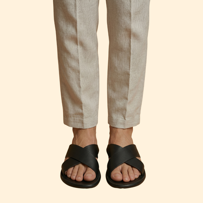 Men’s Minimalist Slip-On Sandals | Casual Comfort Slides | Lightweight Everyday Footwear | Steven & Levon