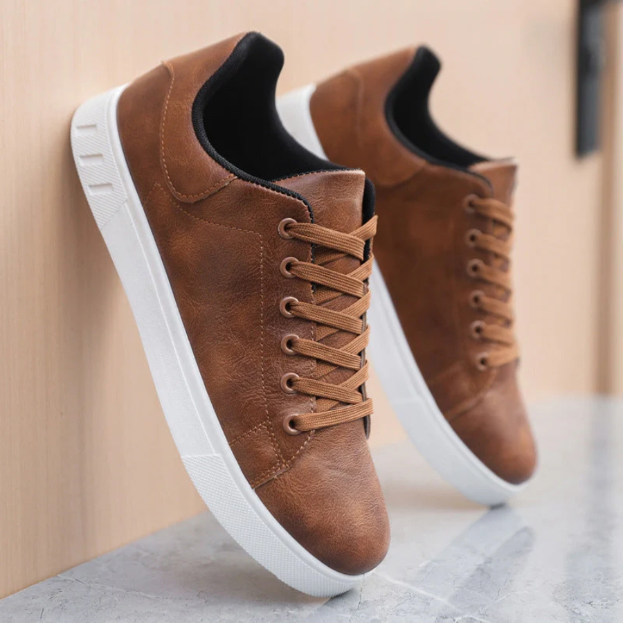 Men's Casual Lace Up Street Sneakers | Lightweight Everyday Trainers | Urban Style Shoes | Steven & Levon