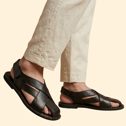 Men’s Soft Sole Sandals | Men | Adjustable Hook & Loop Comfort Sandals | Steven & Levon