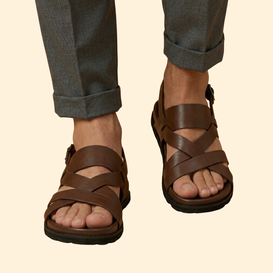 Men’s Double Layer Sandals | Men | Cushioned Slip-On Summer Beach Sandals | Steven & Levon