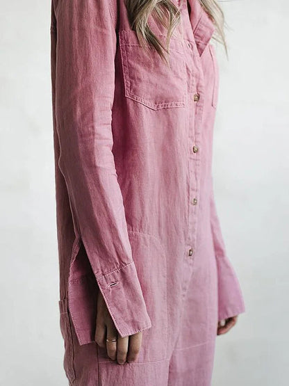 Women's Jumpsuit | Long Sleeve Casual Jumpsuit | Relaxed Fit | Steven & Levon