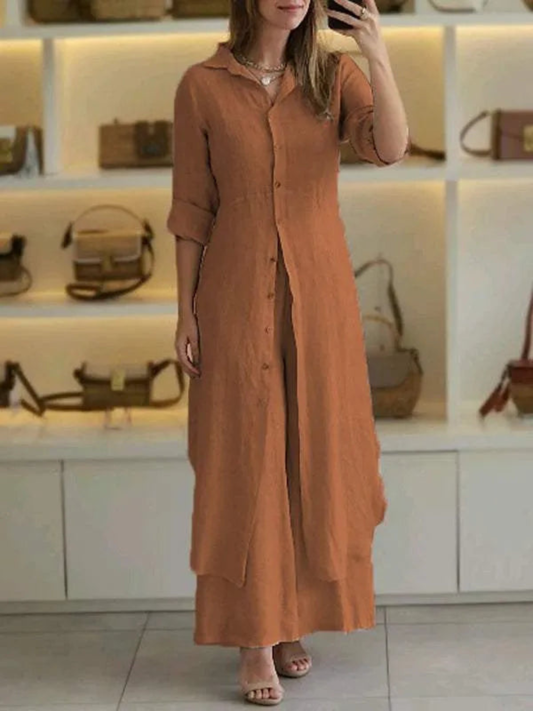 Amaya Women's Linen Summer Set | Lightweight Two Piece Co-ord Outfit | Steven & Levon