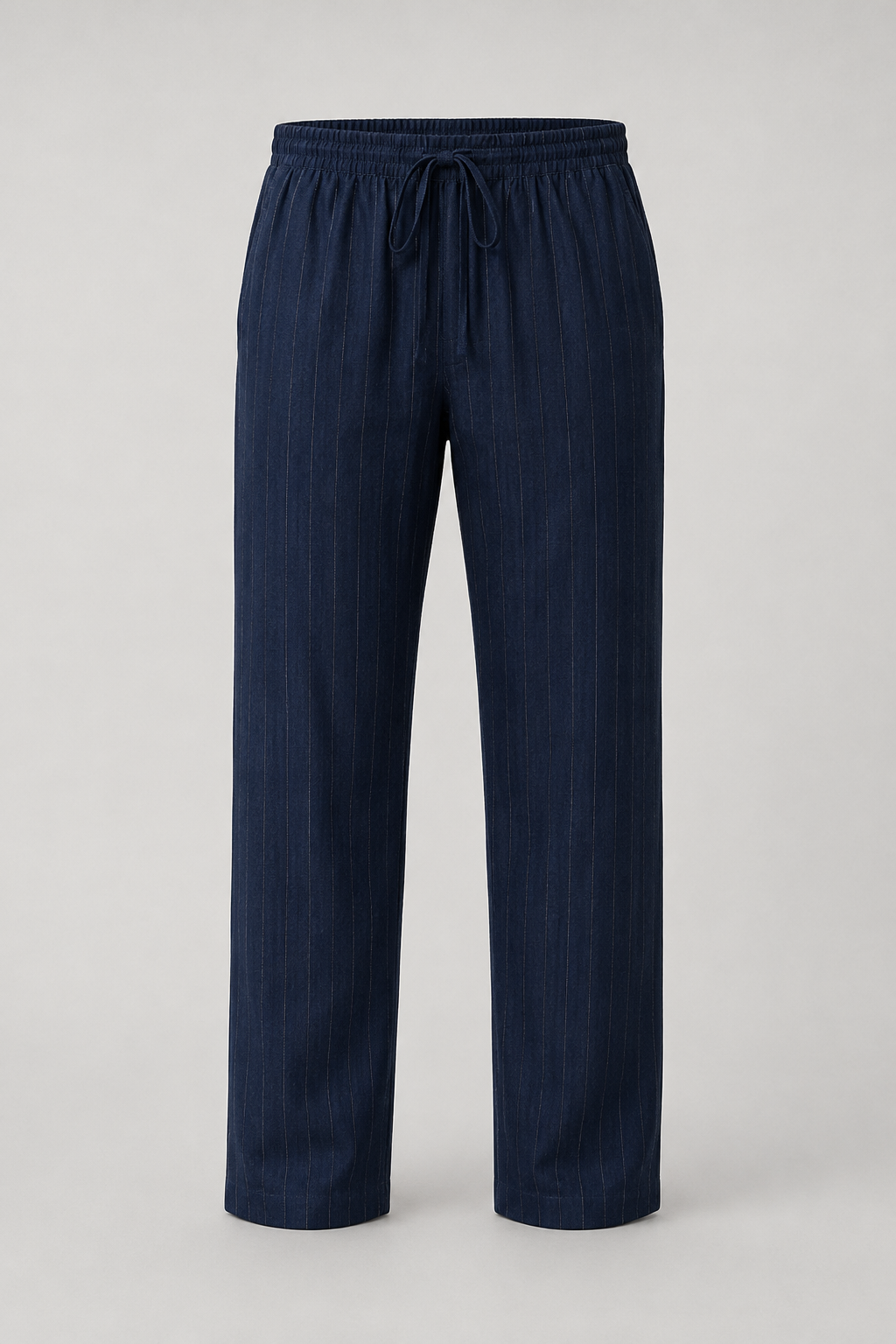 Men's Striped Linen Trousers | Linen Blend | Drawstring Waist & Relaxed Fit | Steven & Levon