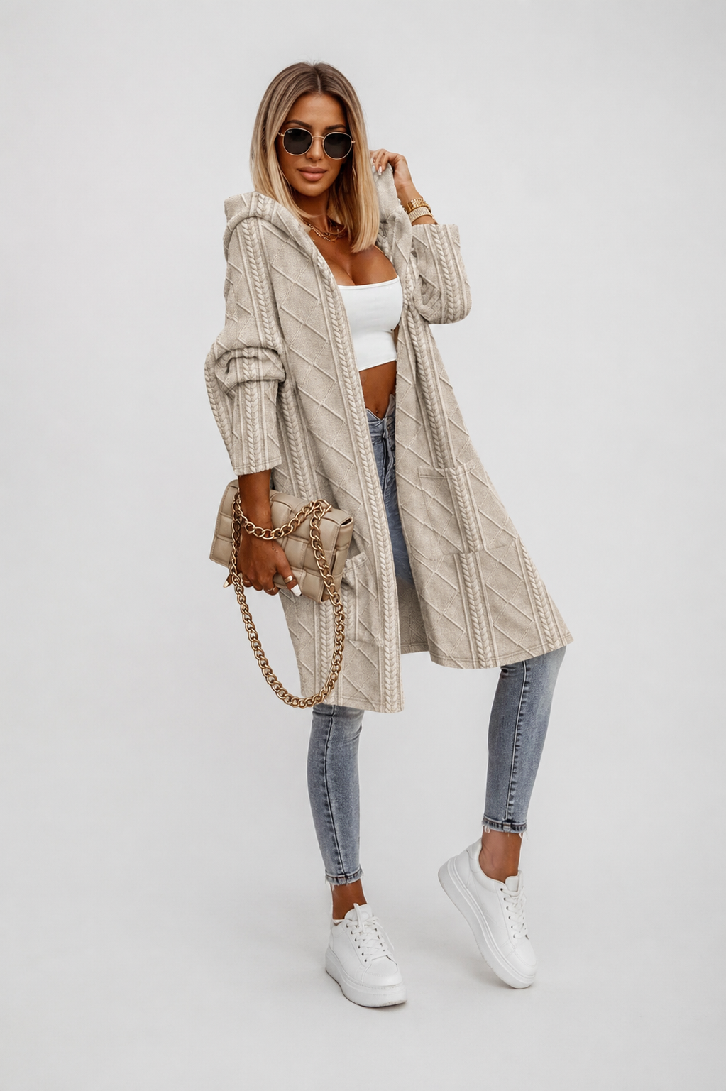 Luxury Knit Cardigan | Women | Button Front | Soft Knit | Refined Smart Casual | Steven & Levon