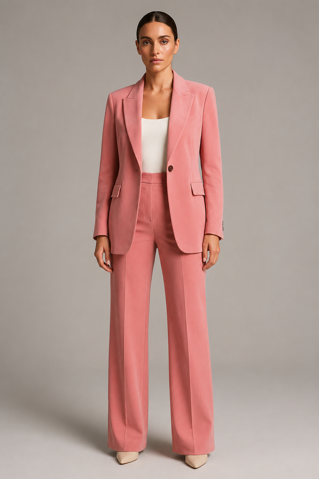 Women's Two-Piece Suit Set | Lapel Blazer & Pants | Elegant Relaxed Fit | Steven & Levon