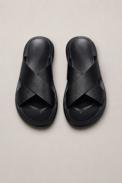 Men’s Minimalist Slip-On Sandals | Casual Comfort Slides | Lightweight Everyday Footwear | Steven & Levon