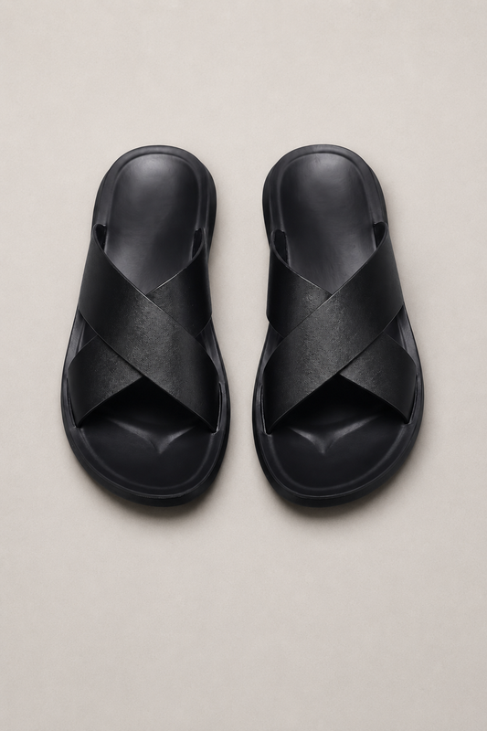 Men’s Minimalist Slip-On Sandals | Casual Comfort Slides | Lightweight Everyday Footwear | Steven & Levon