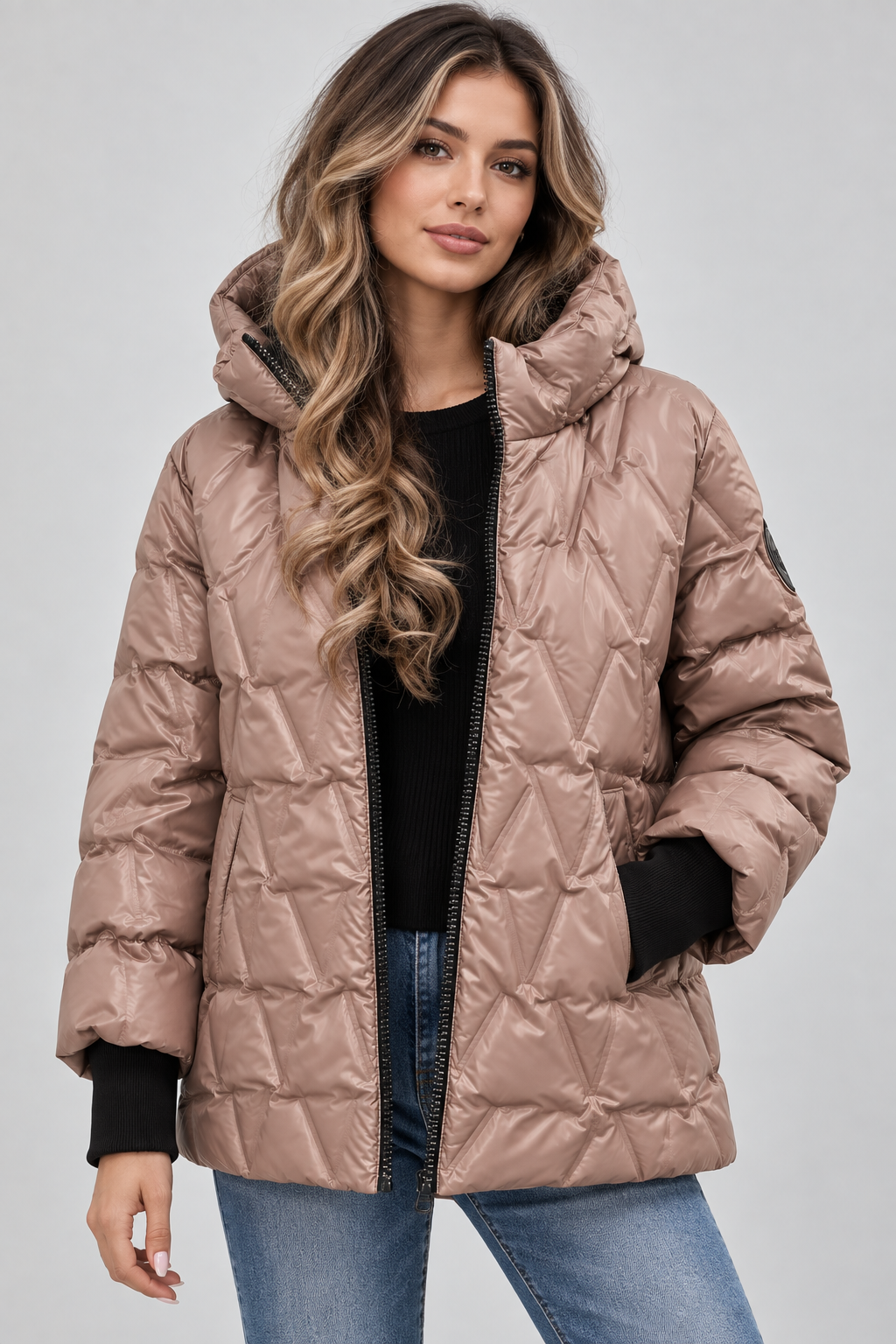 Women's Quilted Puffer Jacket | Warm Insulated Winter Coat | Lightweight Casual Outerwear | Steven & Levon