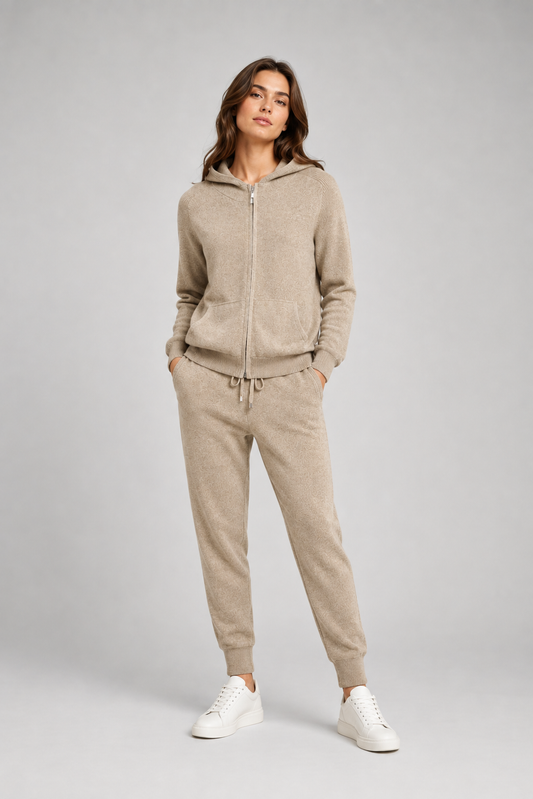 Cashmere Merino Wool Jogging Set | Women | Soft Knit | Relaxed Fit | Loungewear | Steven & Levon