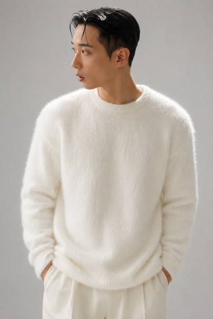 Men's Long Chunky Sweater | Chunky Knit | Longline Warm Casual Pullover | Steven & Levon