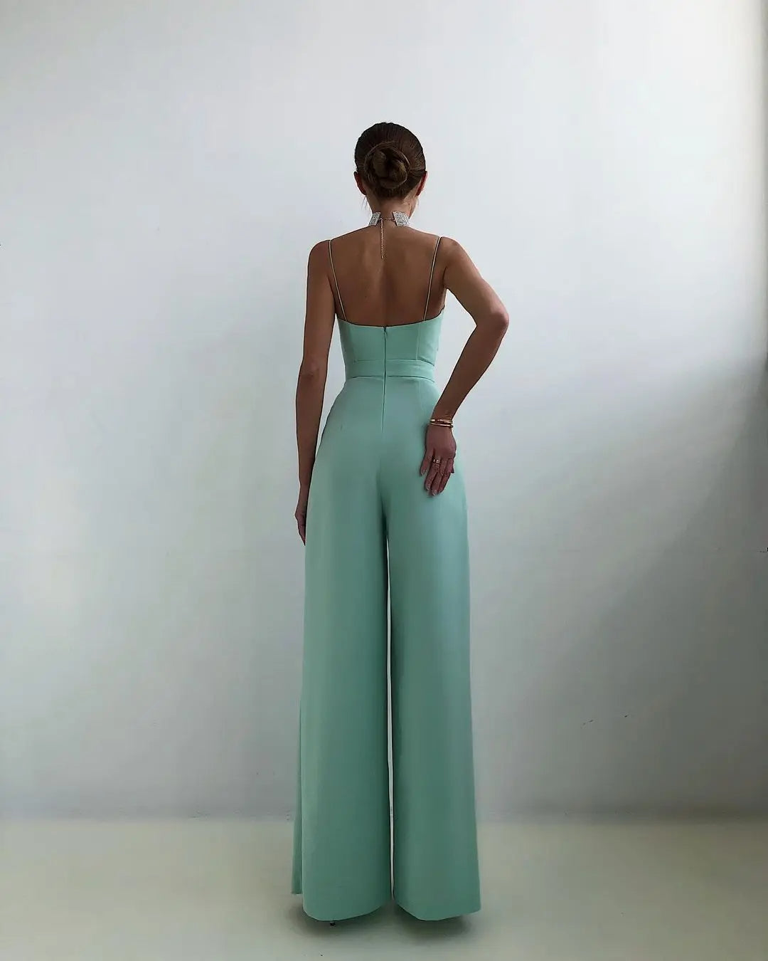 Sleeveless Wide Leg Jumpsuit | Women | High Waist | Elegant Fit | Casual & Formal Wear | Steven & Levon