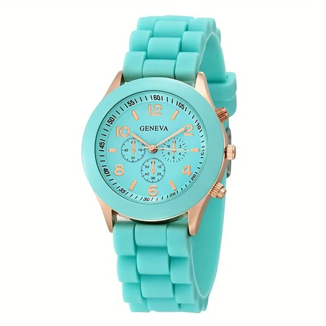 Casual Quartz Watch | Unisex | Silicone Strap | Lightweight Everyday Wristwatch | Steven & Levon