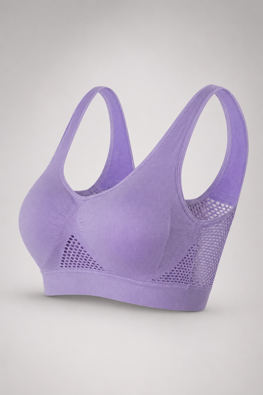 Seamless Wirefree Comfort Bra | Women's Breathable Mesh Bra | Shaped Cups | Elastic Underband | Steven & Levon