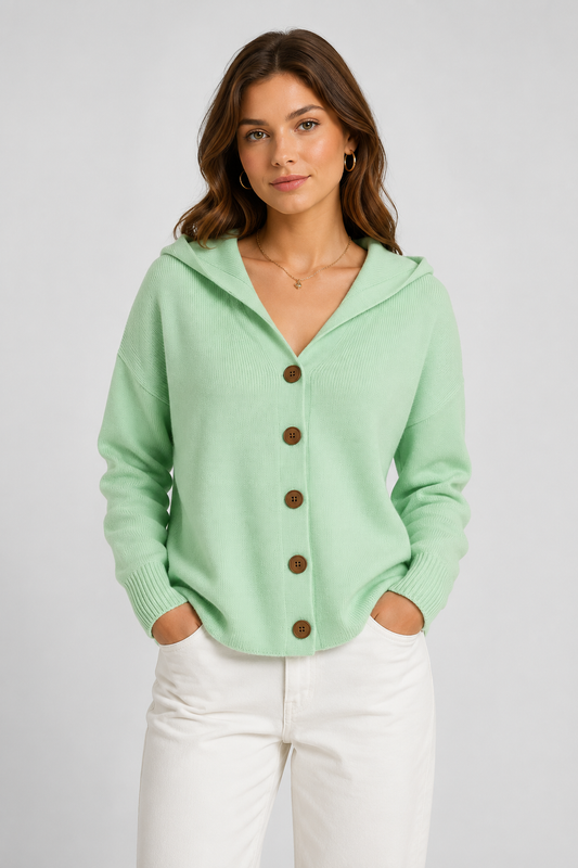 Fine Knit Cardigan | Women | Button Front | Lightweight Knit | Smart Casual Style | Steven & Levon