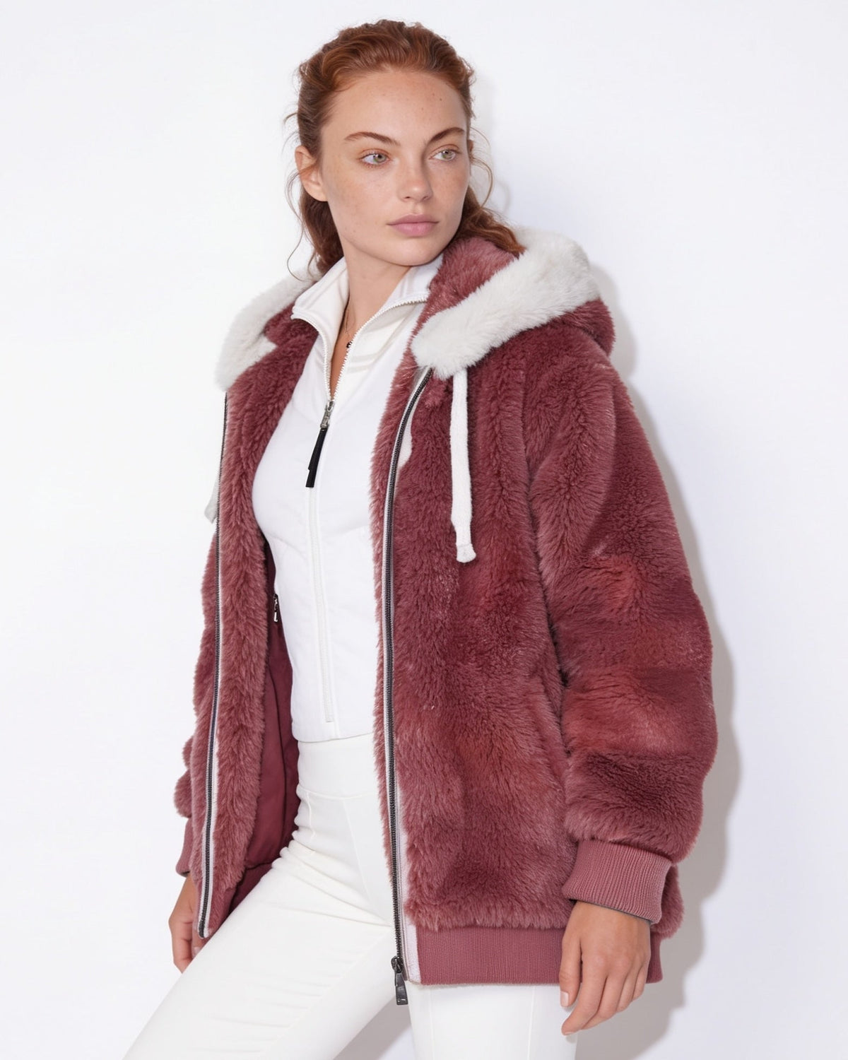 Plush Hooded Coat | Women | Faux Fur Jacket | Cozy Winter Outerwear | Steven & Levon
