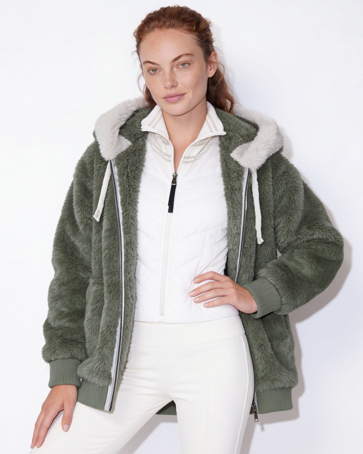 Plush Hooded Coat | Women | Faux Fur Jacket | Cozy Winter Outerwear | Steven & Levon