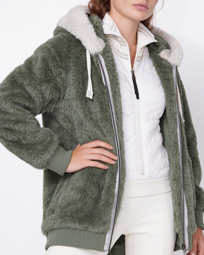 Plush Hooded Coat | Women | Faux Fur Jacket | Cozy Winter Outerwear | Steven & Levon