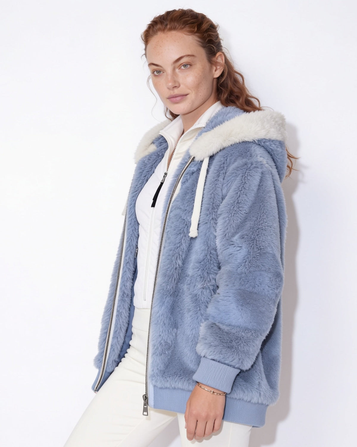 Plush Hooded Coat | Women | Faux Fur Jacket | Cozy Winter Outerwear | Steven & Levon