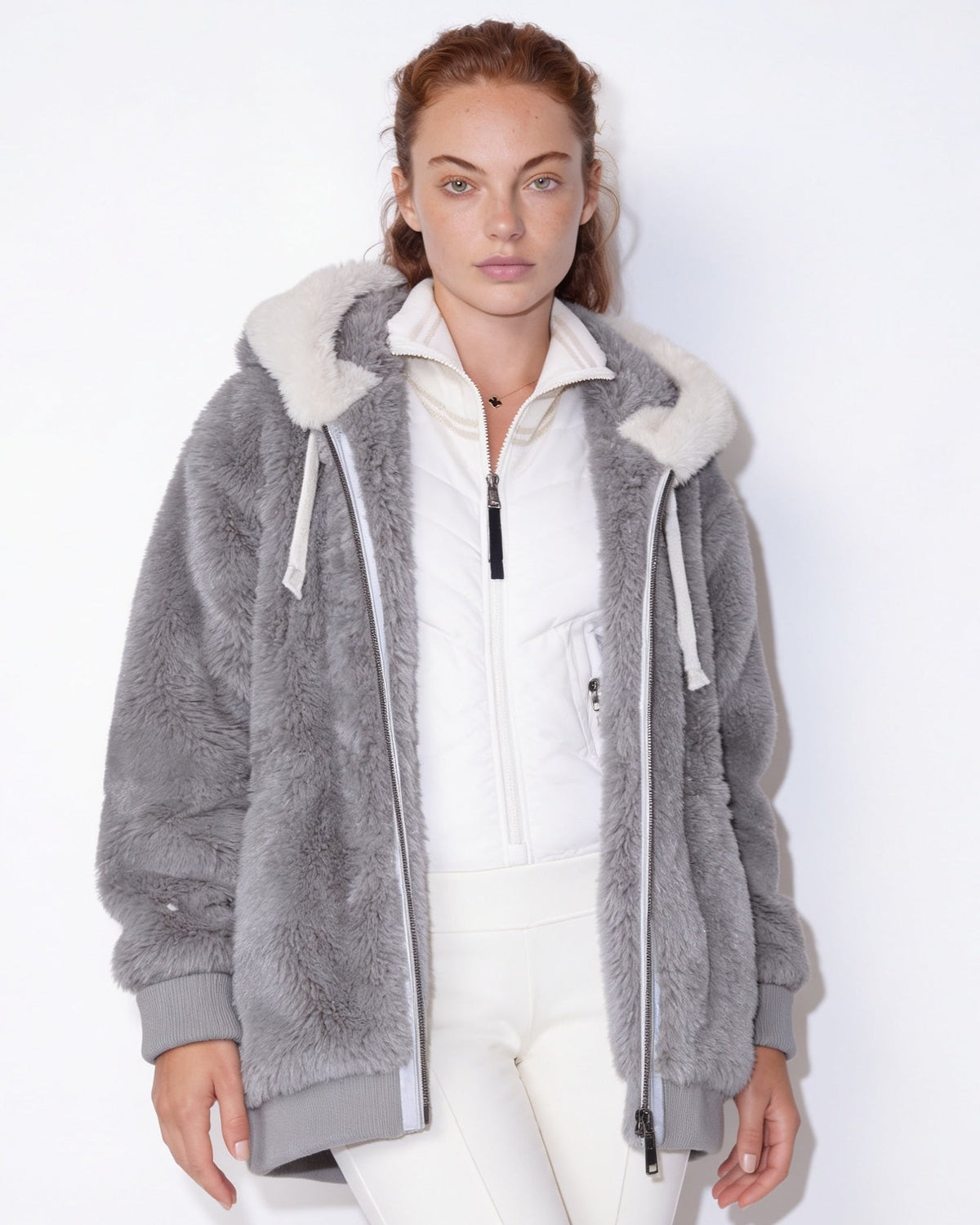 Plush Hooded Coat | Women | Faux Fur Jacket | Cozy Winter Outerwear | Steven & Levon