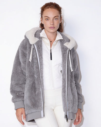 Plush Hooded Coat | Women | Faux Fur Jacket | Cozy Winter Outerwear | Steven & Levon