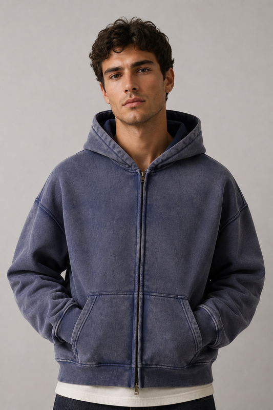 Mens Zipped Hoodie | Men's Zip-Up Hoodie | Men | Cotton Blend | Steven & Levon