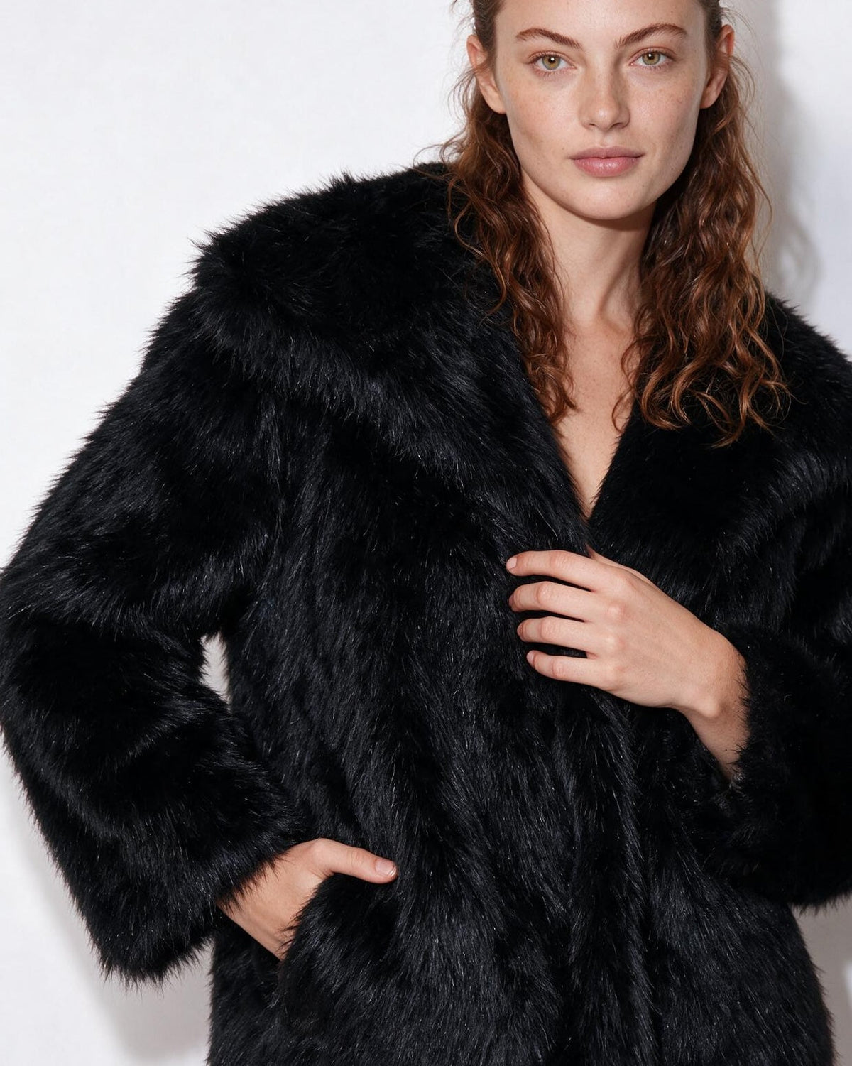 Faux Fur Jacket | Women | Shawl Collar | Dolman Sleeve | Winter Outerwear | Steven & Levon
