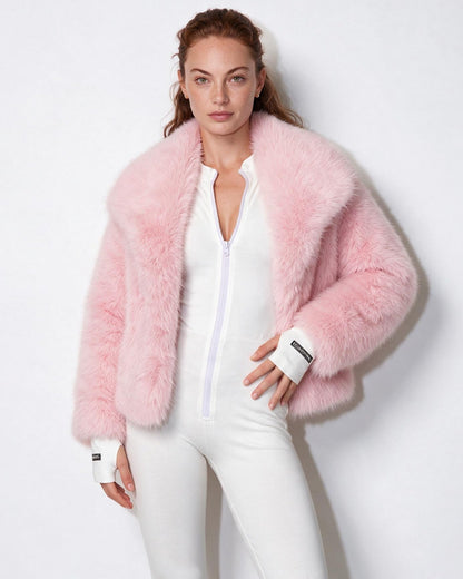 Faux Fur Jacket | Women | Shawl Collar | Dolman Sleeve | Winter Outerwear | Steven & Levon