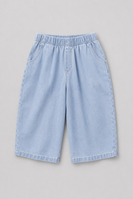 Kids Loose Fit Denim Jeans | Boys & Girls | Elastic Waist | Casual Everyday Pants | Steven & Levon