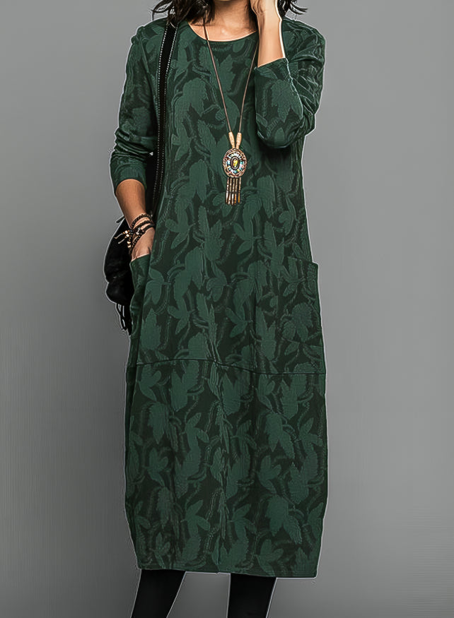 Women’s Midi Dress | Long Sleeve Dress | Women | Soft Knit Blend | Pockets & Relaxed Fit | Steven & Levon