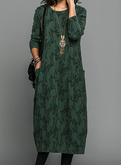 Women’s Midi Dress | Long Sleeve Dress | Women | Soft Knit Blend | Pockets & Relaxed Fit | Steven & Levon