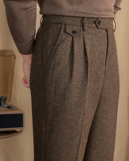 Tailored Smart Casual Pants | Men | Textured Formal Fit | Steven & Levon