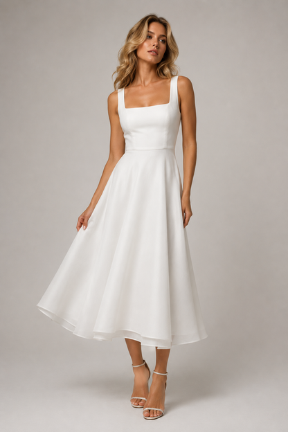 Sleeveless A-Line Midi Dress | Women’s Wedding Guest Occasion Dress | Steven & Levon