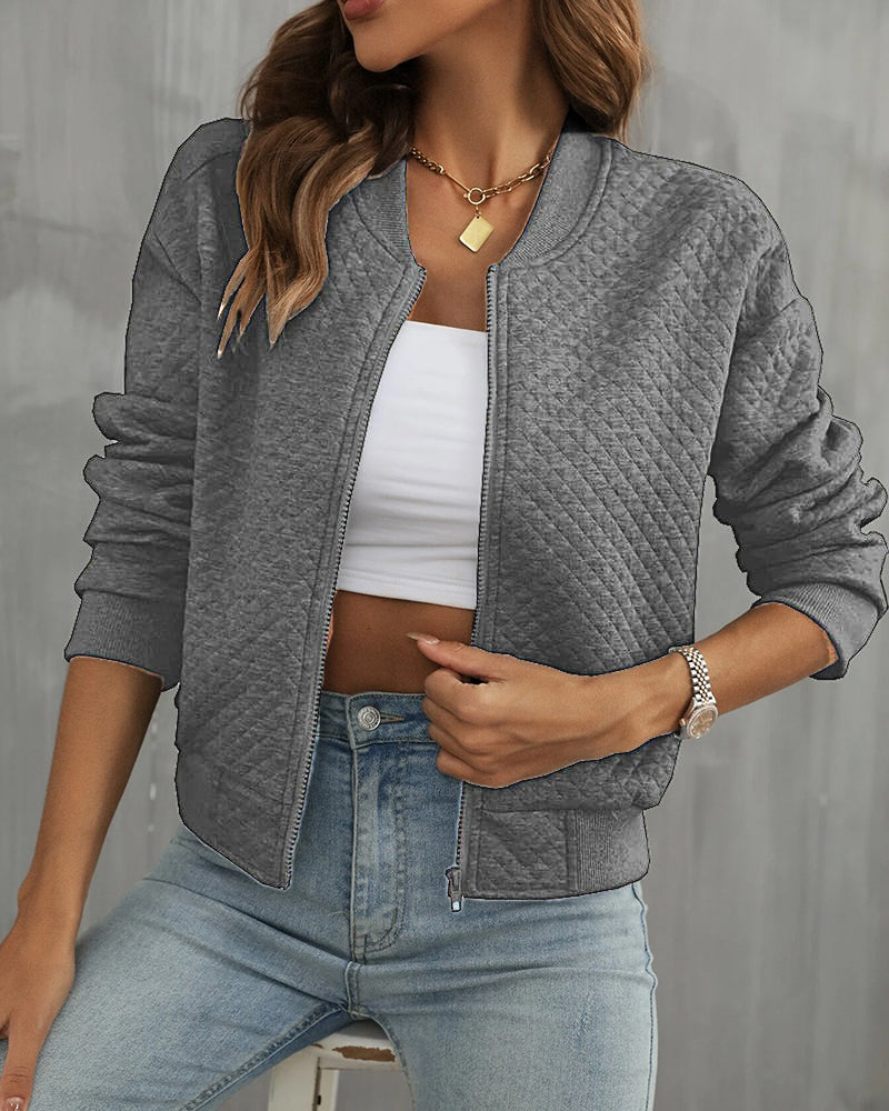 Women's Bomber Jacket | Classic Zip-Up Jacket | Casual Lightweight Outerwear | Steven & Levon