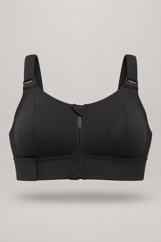 Adjustable Zip Sports Bra | Women's High Support Activewear | Front Zip | Steven & Levon