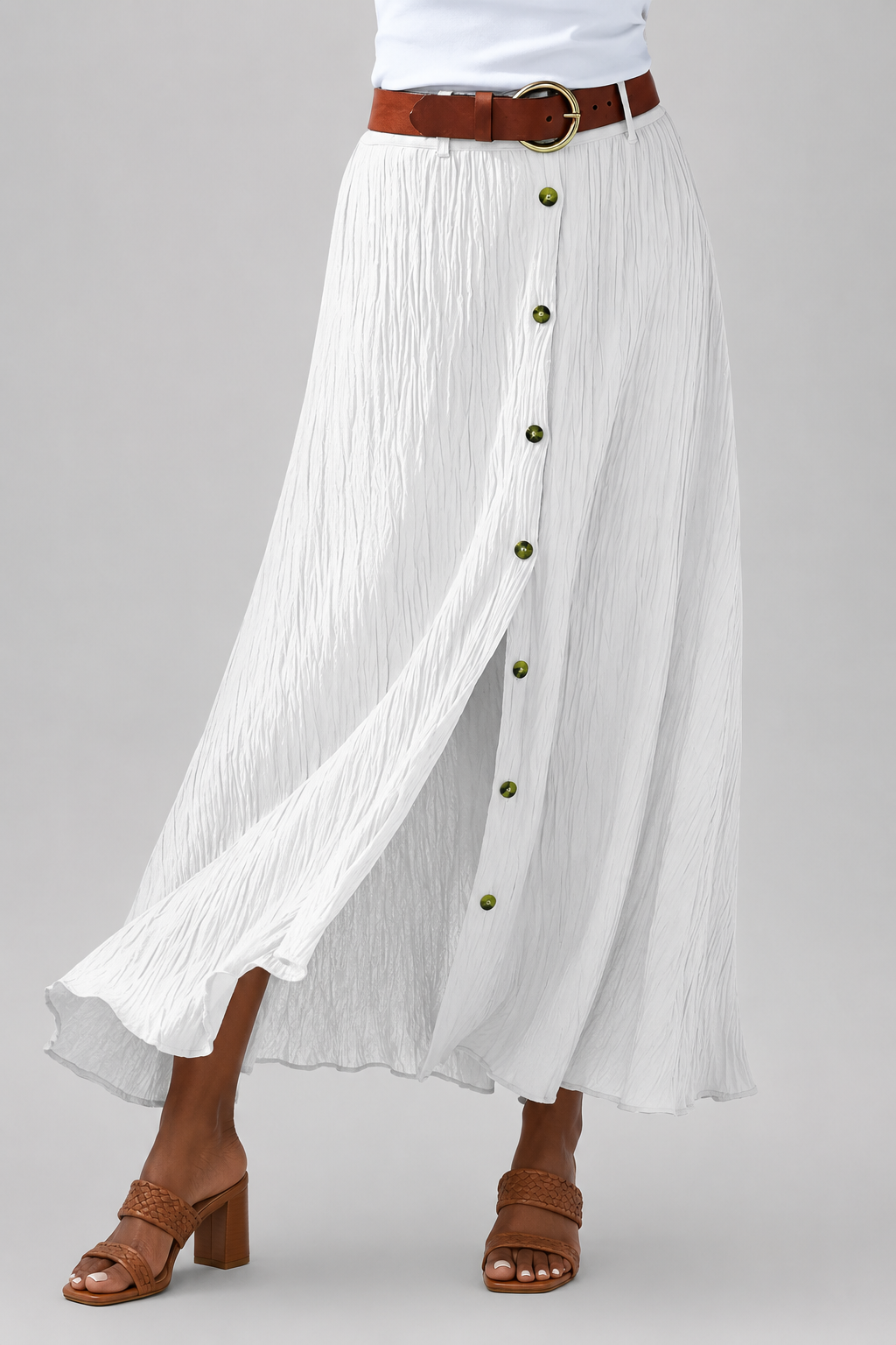 Elegant Long Maxi Skirt | Women | High Waist | Flowy A-Line | Casual & Occasion Wear | Steven & Levon