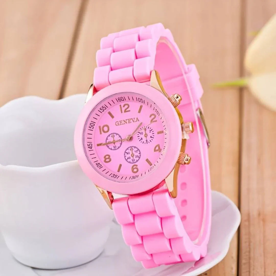 Casual Quartz Watch | Unisex | Silicone Strap | Lightweight Everyday Wristwatch | Steven & Levon