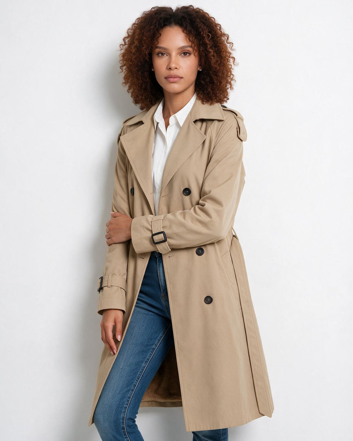 Belted Trench Coat | Women | Faux Shearling | Longline Winter Jacket | Steven & Levon