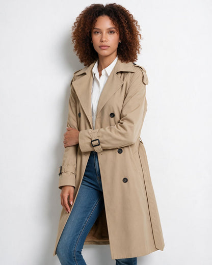 Belted Trench Coat | Women | Faux Shearling | Longline Winter Jacket | Steven & Levon