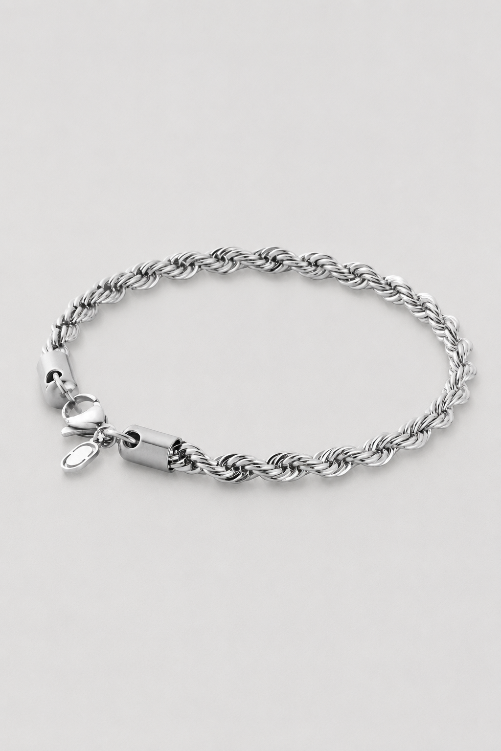 Rope Bracelet | Men | Stainless Steel | Silver, Gold & Rose Gold | 5mm Twisted Chain | Steven & Levon