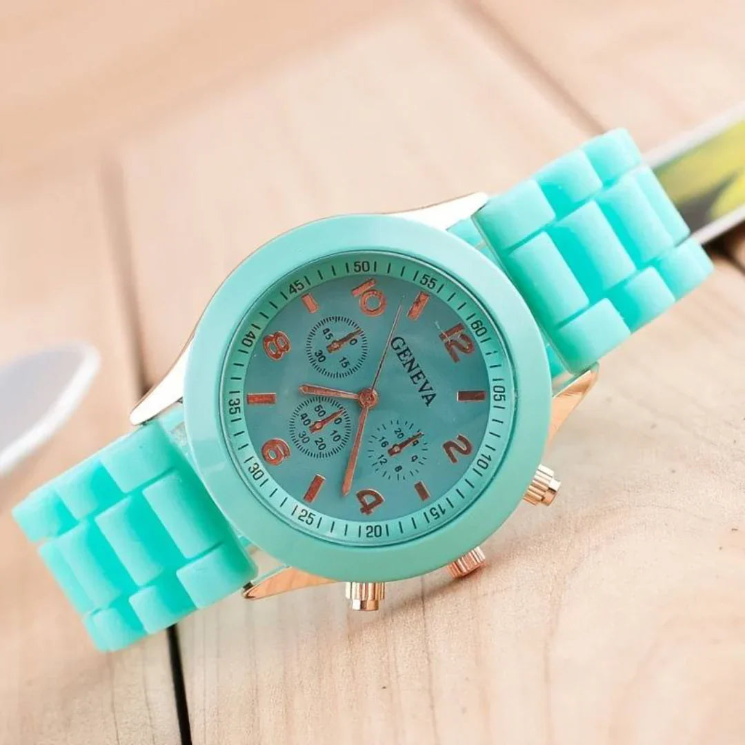 Casual Quartz Watch | Unisex | Silicone Strap | Lightweight Everyday Wristwatch | Steven & Levon