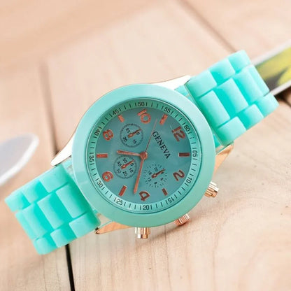 Casual Quartz Watch | Unisex | Silicone Strap | Lightweight Everyday Wristwatch | Steven & Levon