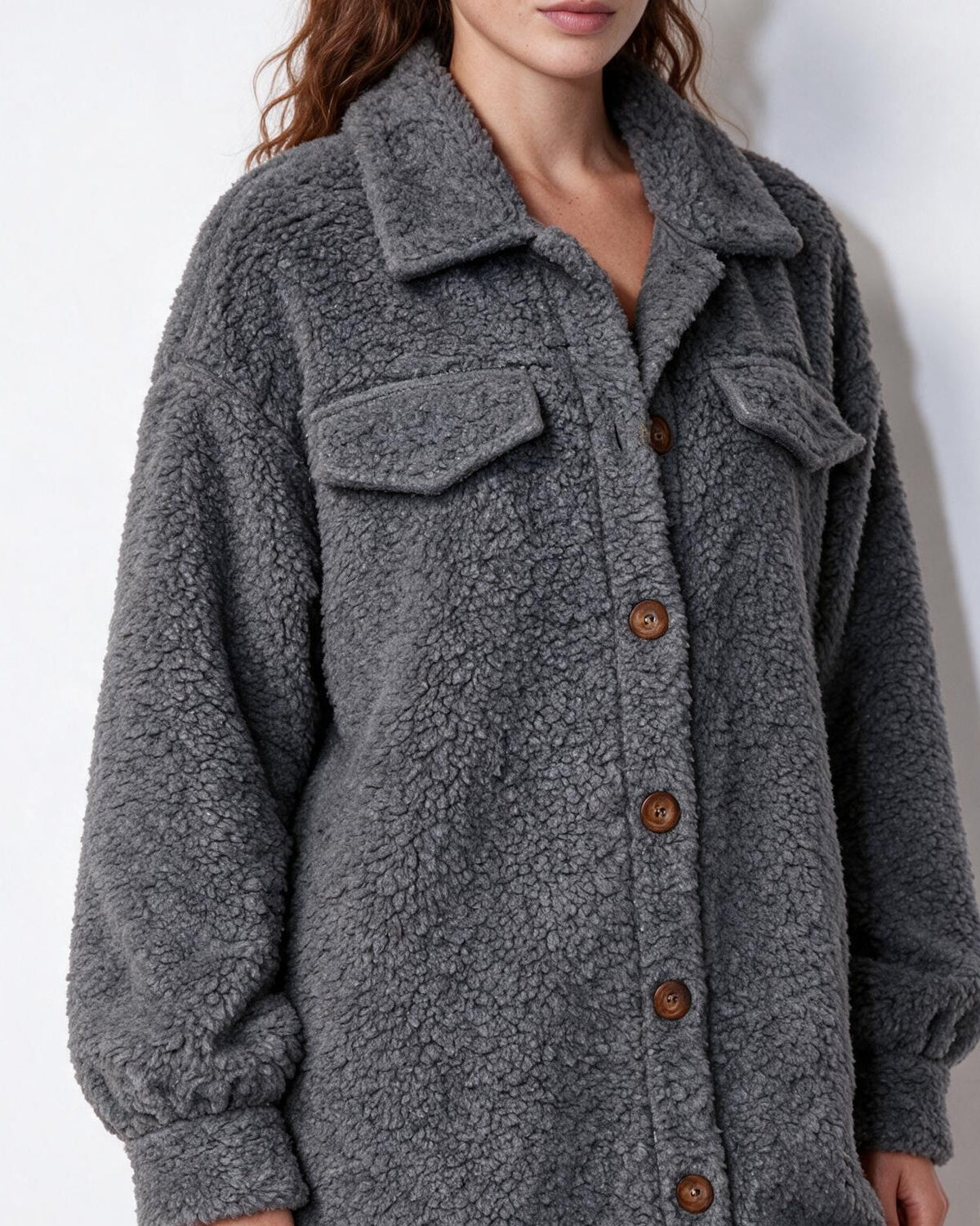 Longline Teddy Coat | Women | Soft Plush Jacket | Cozy Winter Outerwear | Steven & Levon
