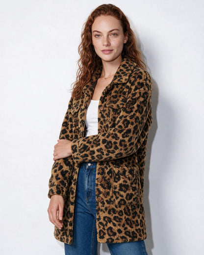 Longline Teddy Coat | Women | Soft Plush Jacket | Cozy Winter Outerwear | Steven & Levon