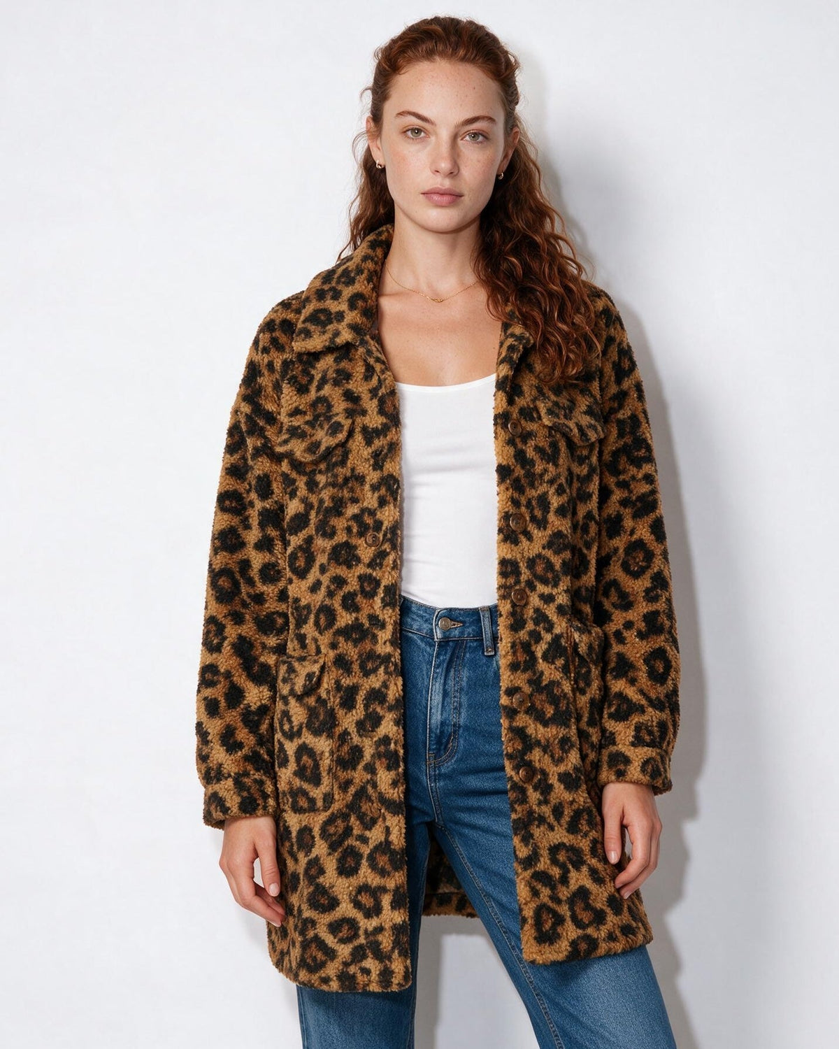 Longline Teddy Coat | Women | Soft Plush Jacket | Cozy Winter Outerwear | Steven & Levon
