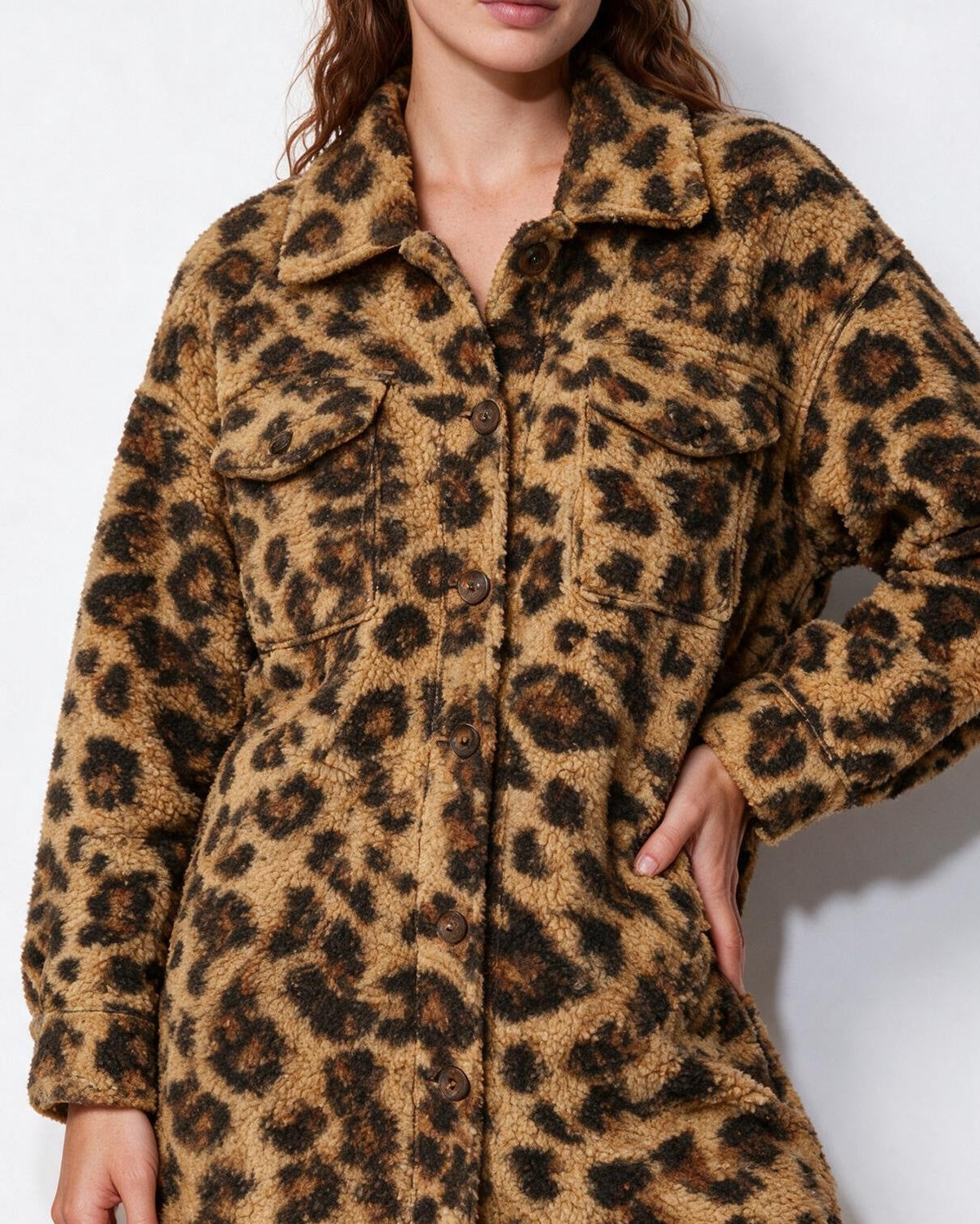 Longline Teddy Coat | Women | Soft Plush Jacket | Cozy Winter Outerwear | Steven & Levon
