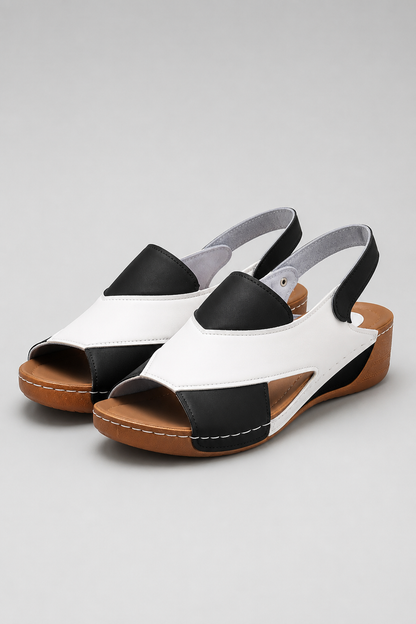 Women's Comfort Wedge Sandals | Open Toe Slingback | Casual Walking Shoes | Lightweight Platform | Steven & Levon
